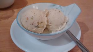 Pistachio vegan ice cream at Lao Wai in Stockholm