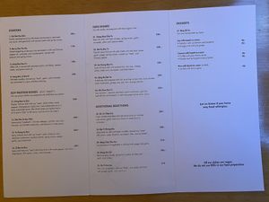 Menu   at Lao Wai in Stockholm