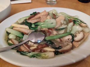 Tofu and mushrooms - Qing Hui Bai Ye at Lao Wai in Stockholm