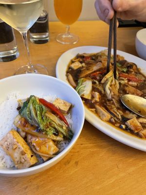 Smoked tofu with black beanns  at Lao Wai in Stockholm
