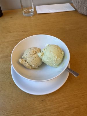 Pistachio and Pandan ice cream   at Lao Wai in Stockholm