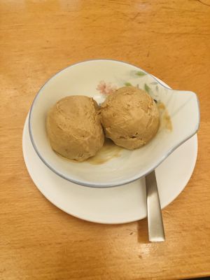 Coffee ice cream made from coconut milk  at Lao Wai in Stockholm