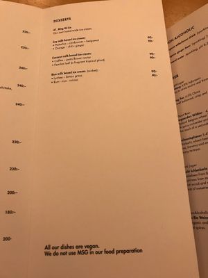 Menu at Lao Wai in Stockholm