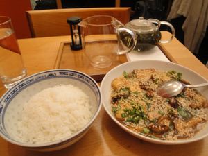 a tofu dish at Lao Wai in Stockholm