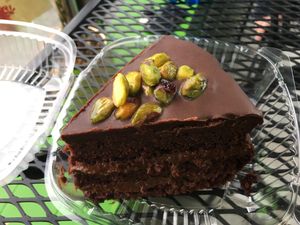 Chocolate-pistachio cake (forget the Italian name) at The Vegitaliano in Vaughan