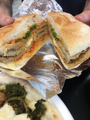Chicken parmigiana sandwich at The Vegitaliano in Vaughan