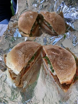 The “chicken” and “veal” sandwiches! at The Vegitaliano in Vaughan