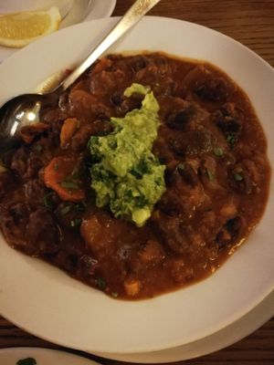 Stew with big beans (ordered without cream) at Gasthaus Schöne Perle in Vienna