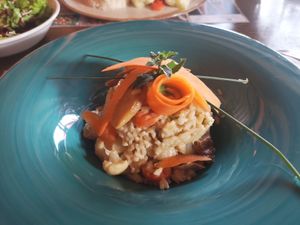 Mushroom risotto  at Gostilna Pezdirc in Semic
