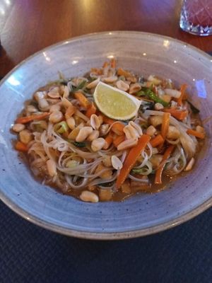 Vegan pad thai at Bunker in Murska Sobota