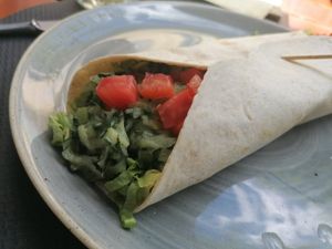 Falafel wrap at Bunker in Murska Sobota