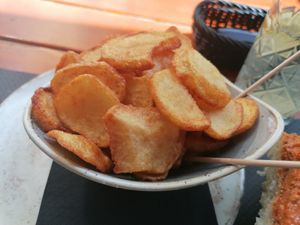 Fried potatoes at Bunker in Murska Sobota