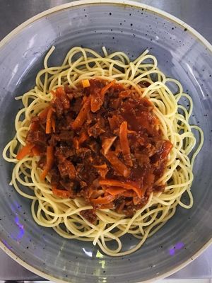 Vegan bolognese. at Bunker in Murska Sobota