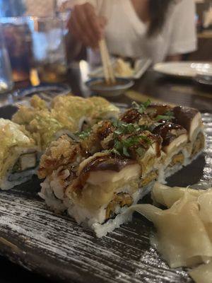 Shitake to me & Crunchy Cabbage Roll  at Blue Sushi Sake Grill in Lexington
