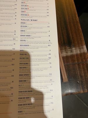 So many options!  at Blue Sushi Sake Grill in Lexington