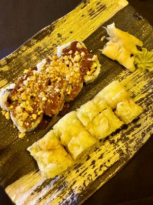 Thai Hippie & Crunchy Cabbagee  at Blue Sushi Sake Grill in Lexington