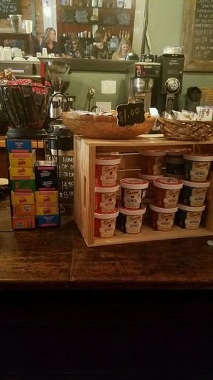 oatmeal and cereal selection at Leaf & Bean in Newnan