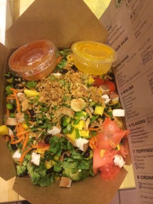 Rice poke bowl- rice and  fresh veggies  at Tai Chi Bubble Tea - Mt Hope Ave in Rochester