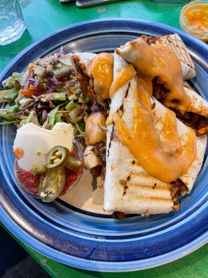 Vegan Quesadillas at Amigos Mexican Grill in Wanaka