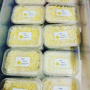 Our Batch of Cheezy Cottage Pie Ready Meals 100% Plant at Sunshine Deli in Sheffield