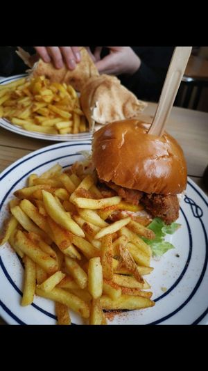 CFC burger meal at Sunshine Deli in Sheffield