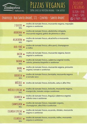 Vegan Menu (1) at Tentacoes Esfihas & Cia in Santo Andre