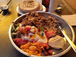 Shawarma bowl at Falafeleria - Sta Barbara in Madrid