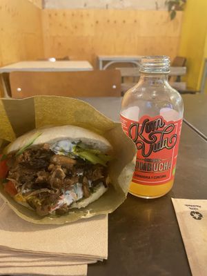 Shawarma mushrooms pita  at Falafeleria - Sta Barbara in Madrid