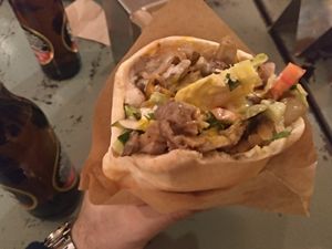 vegan shawarma with seitan at Falafeleria - Sta Barbara in Madrid