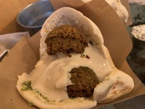Falafel pita at Falafeleria - Sta Barbara in Madrid