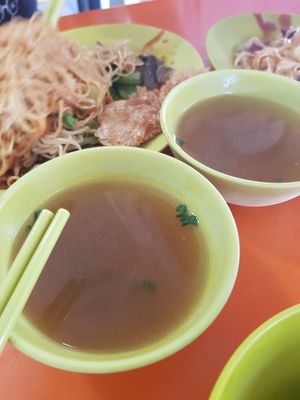 Very very mild taste soup at Ru Lai Vegetarian - Stall 105 in Northeast Singapore