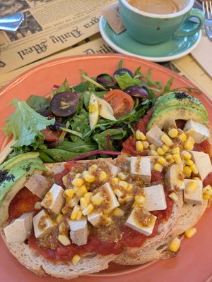 Tofu toast at Negra in Porto