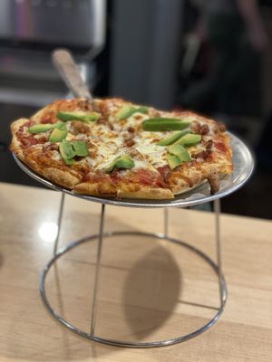 Avocado & taco meat  at Waldo Pizza in Kansas City