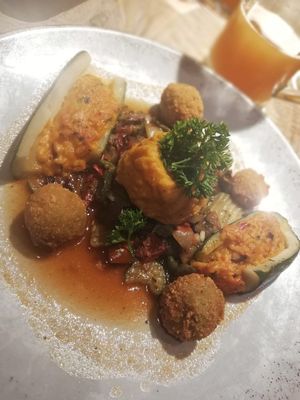 Zucchinischiffchen at Riegele WirtsHaus in Augsburg