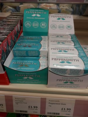 Vegan mints and gum at Holland & Barrett - Springfields Factory Outlet in Spalding