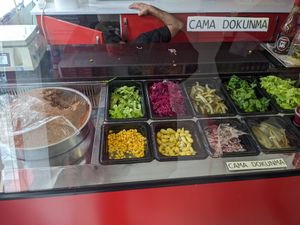 Salads at Komagene in Bodrum