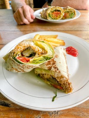 Grilled eggplant burrito  at Warung Mexicana in 
