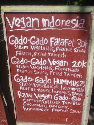 Menu outside at Warung Mexicana in 
