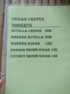 Obviously the nutella isn't vegan at Warung Mexicana in 