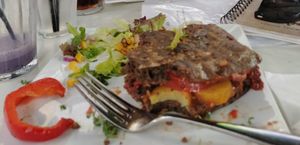 rye bread sandwich with grilled veggies at Cozy Creperie & Coffee Shop in Vejle
