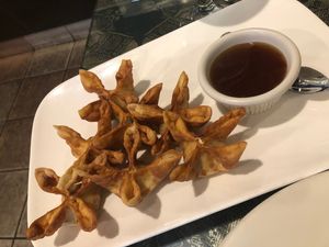 Cream cheese won tons  at Bamboo Garden in Chula Vista