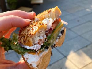 Vegan Bagel  at Blazing Bagels in Seattle