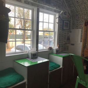 Window seats at Backyard Taco in Edgartown