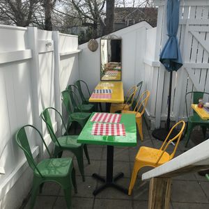 Backyard seats at Backyard Taco in Edgartown