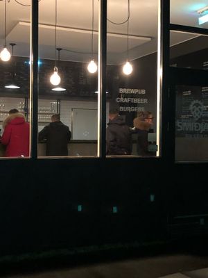 Outside restaurant  at Smiðjan Brugghús in Vik