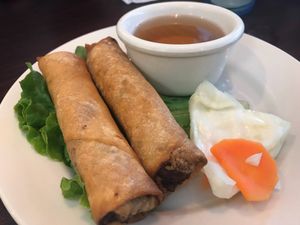 Fried spring rolls. So delicious! at Pho Palace in Arlington