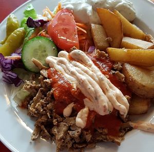 Vegan kebab at Sodermanna Vegetariska in Stockholm