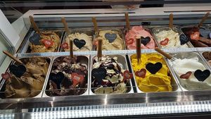 Vegan ice cream is clearly labelled at GM Caffe in Domzale