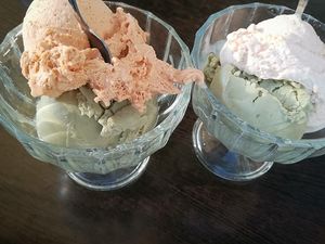 Vegan ice cream. 

Photo by: Bojana R. on Facebook at GM Caffe in Domzale