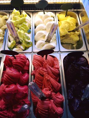 Ice cream (ask the staff about vegan flavours) at Kavarna Park in Vrhnika